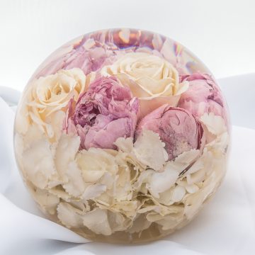 Preserve wedding flowers in resin globe, London