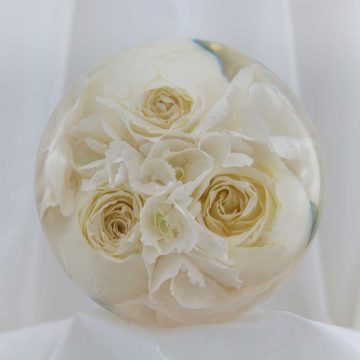 Wedding Flowers in Resin Paper Weight, Somerton