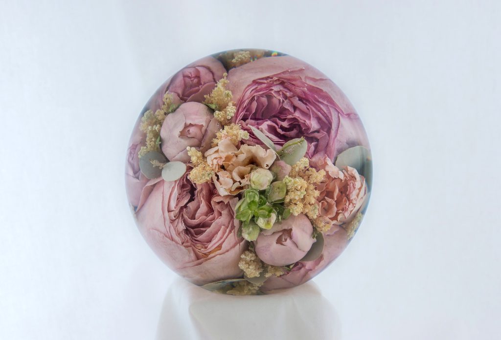 preserved flower paperweight - Flower Preservation Workshop