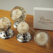 Wedding Flower Bouquet Paperweight Door Knobs (Set of Two)