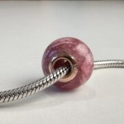 Rose Gold Clear Resin Petal Bead - Preserved Petals