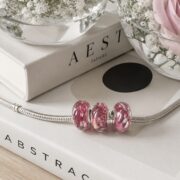 Set of Three Wedding Flower Bouquet Charm Bracelet Jewellery Beads