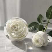 3.5" Single Flower Funeral Tribute Paperweight