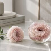 3" Single Funeral Flower Tribute Paperweight