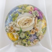 6" Multi Flower Funeral Tribute Paperweight