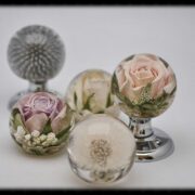 Single Flower Set of Door Knobs