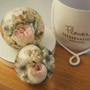 Elegance Bridal Set - Wedding Flower Bouquet Preservation Paperweights (Set of Two)