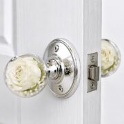 Bridal Flower paperweights Door Knobs (Set of Two)