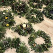 Christmas wreath making