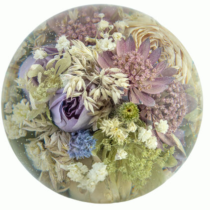 5" MULTI FLOWER PAPERWEIGHT