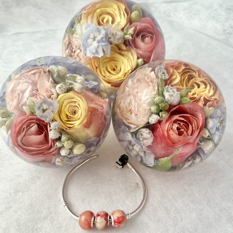 3.5" Multi Flower Paperweights