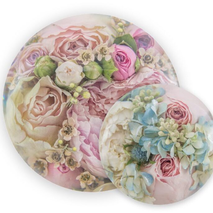 Wedding flower bouquet preservation paperweights