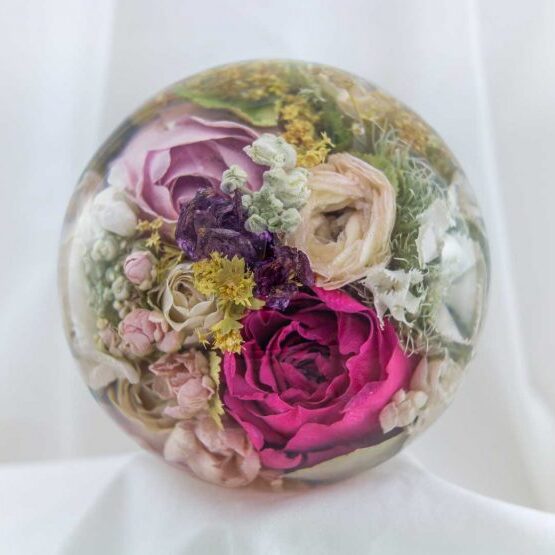 Multi Flower Paperweight - The Flower Preservation Workshop