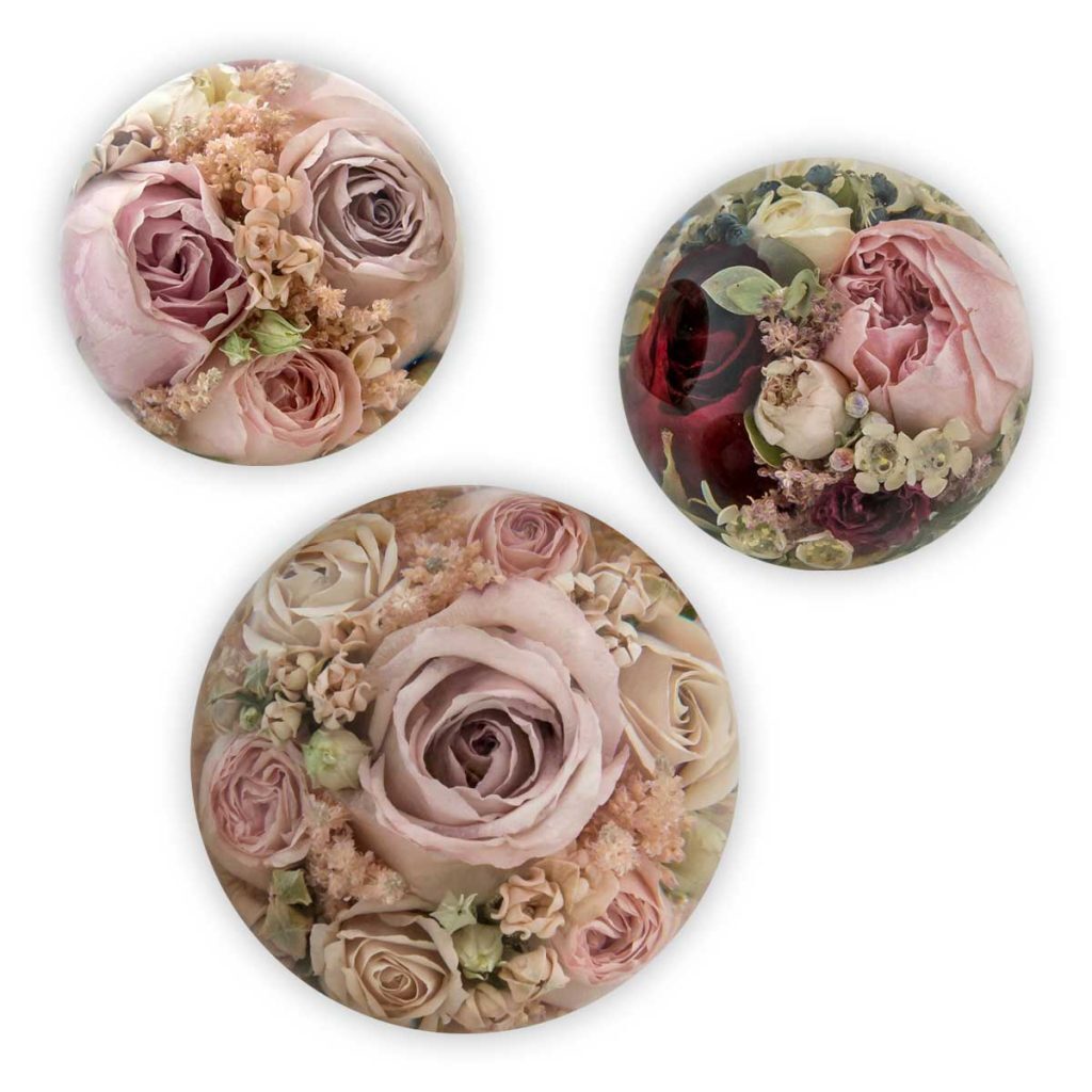 Multiple Flower Paperweights - The Flower Preservation Workshop